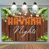 Lofaris Green And Glitter Havana Night Wooden Spring Backdrop